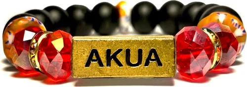 Vista 51 de Pulseras africanas tradicionales con nombre nacido en el día para mujeres de Ghana, materiales naturales, ajuste cómodo y holgado