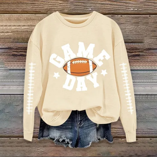 Vista 3 de Women's Oversized Sweatshirt, Long Sleeve Sweatshirts Crewneck Printed Pullover Tops, S-3XL