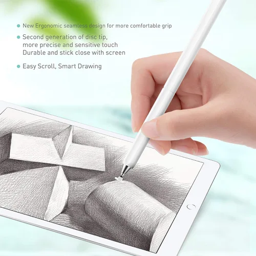 Vista 10 de Lápiz capacitivo para pantalla táctil, lápiz universal de alta sensibilidad y precisión con punta de disco capacitiva para Apple
