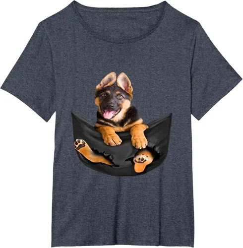 Vista 50 de Dog Lovers Gifts - Camiseta divertida con cara de perro con bolsillo, Negro, S