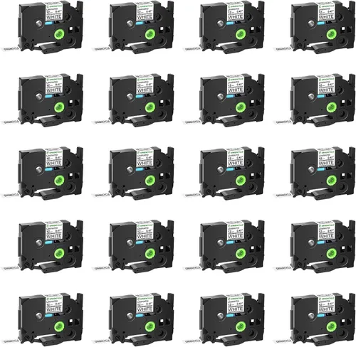 Vista 8 de GREENCYCLE Cinta para etiquetar 0.472 in 0.47 laminado blanco reemplazo para cinta de etiquetas Brother P Touch TZe-231 TZ-231 TZe TZ 1/2 pulgada