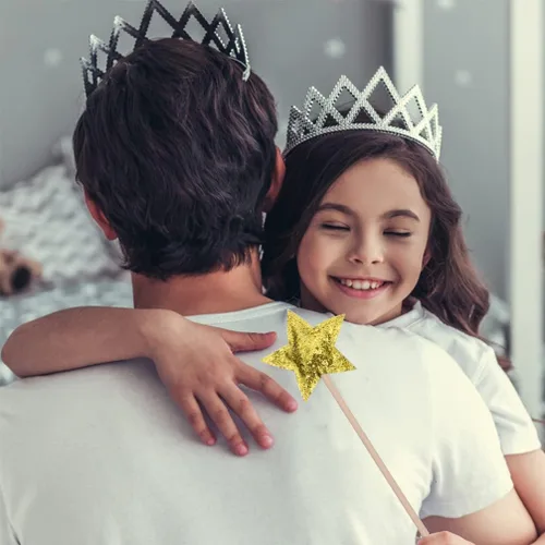 Vista 4 de Kisangel Varita mágica con forma de estrella para niñas, juguetes de fiesta de disfraces de 12.99 pulgadas, accesorios ligeros