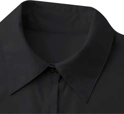 Vista 6 de Womens Button Down Shirts Collared Long Sleeve Solid Color Dressy Blouses Business Casual Office Work Tops