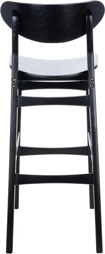 Vista 5 de SAFAVIEH Home Collection Thaxton Mid-Century Farmhouse - Juego de 2 taburetes de bar (30 pulgadas), color negro