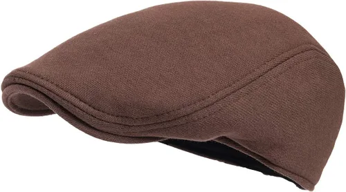 Vista 16 de FEINION Gorra Newsboy de Algodón para Hombre de Ajuste Suave Sombrero de Taxista