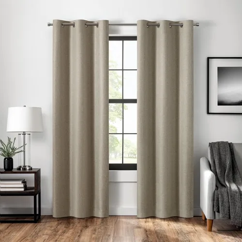 Vista 19 de Eclipse Claire Magnitech Cortina 100% opaca con ojales, panel de cortina para ventana, cierre magnético sin costuras para dormitorio, sala de estar