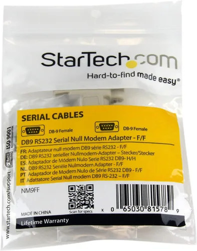 Vista 4 de StarTech DB9 RS232 Adaptador de módem nulo serie, hembra a hembra (NM9FF) DB-9 (F) a DB-9 (F)