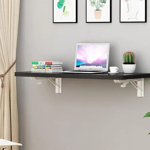 Vista 3 de Mesa plegable de pared para montaje en pared, mesa plegable de pared resistente, complemento perfecto para oficina, lavandería, hogar, bar, cocina