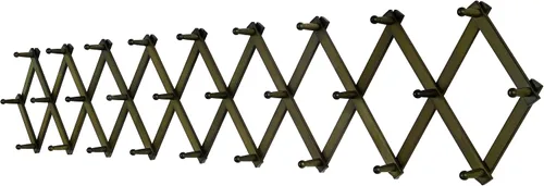 Vista 21 de SKOLOO Perchero de pared para sombreros con 14 ganchos, de madera maciza, moderno, perchero de pared expandible para abrigos, sombreros, bolsos