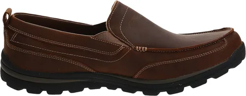 Vista 6 de Skechers Mocasines Superior Gains para hombre, Marrón oscuro