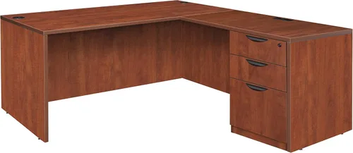 Vista 12 de Regency L-Desk With Return Legacy Single Full Pedestal 66" x 30" Caoba