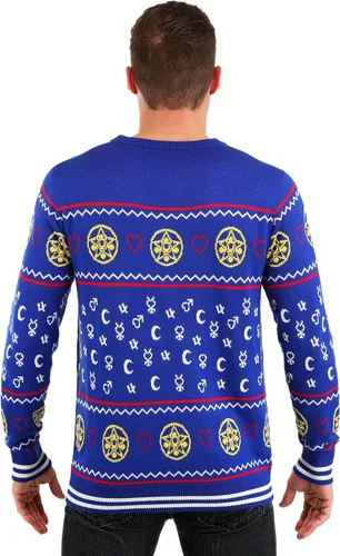 Vista 5 de FUN.COM Sailor Moon Fair Isle - Suéter feo de Navidad para adultos