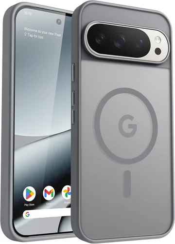 Vista 103 de Funda para teléfono Google Pixel 9 Pro XL, Compatible con Magnético, Protección contra Caídas de Grado Militar Translúcida Mate Resistente a Golpes