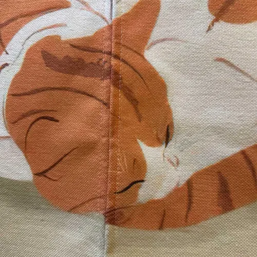 Vista 3 de Ofat Home Cortina de puerta Noren japonesa con diseño de gato durmiendo, cortina de armario, cortina de pared para colgar en la ventana, 33.5 x 59.1
