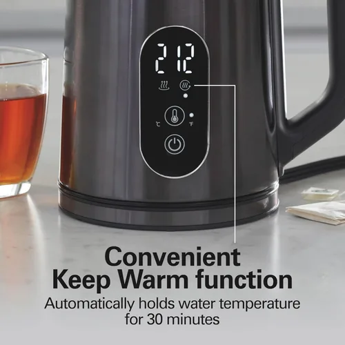 Vista 13 de Hamilton Beach Digital - Tetera eléctrica de 1,7 L, caldera de agua y calentador