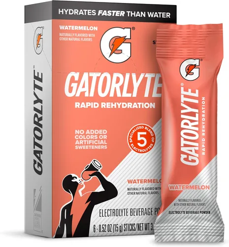 Vista 14 de Gatorlyte Polvo Cereza Lima, rinde porción de 16.9 oz, peso neto 3.1 oz (Paquete de 6)