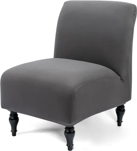 Vista 11 de Liykimt Funda para Silla de Acento sin Brazos Slipcover, Funda Slipcover para Silla Slipper de Spandex Elástico Extraíble para Silla sin Brazos