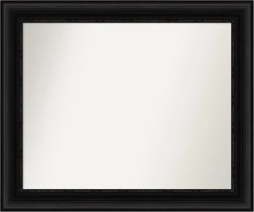 Vista 77 de Amanti Art Espejo personalizado, espejo de baño negro puente, espejo de pared o espejo de tocador de baño sobre el fregadero (26 x 26 pulgadas)