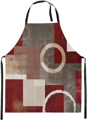Vista 45 de Castle Fairy Delantal de cocina geométrico en espiral, moderno delantal impermeable con rayas simples para adultos (sin bolsillo), 31 x 26 pulgadas