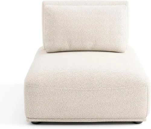 Vista 10 de Furniture of America Tatiana Modern Boucle - Sofá modular de 2 plazas con respaldo ajustable para sala de estar, oficina, combinación libre Boucle