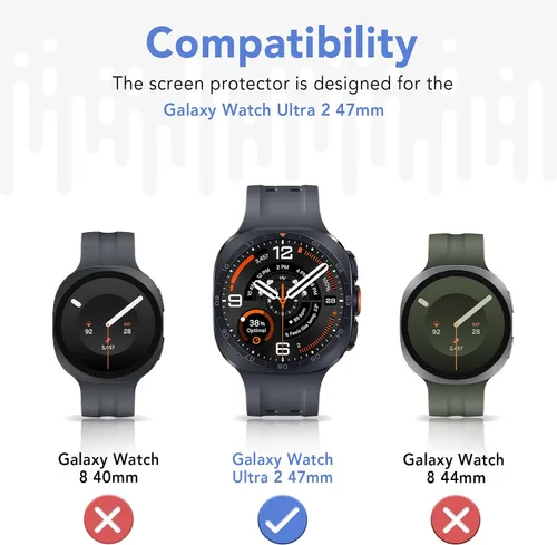 Vista 2 de SPGUARD Paquete de 3 protectores de pantalla para Samsung Galaxy Watch