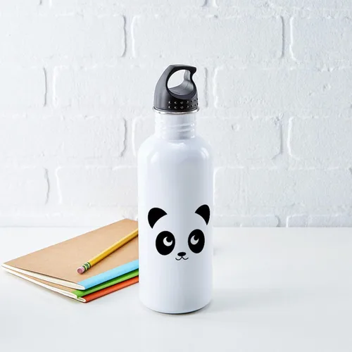 Vista 5 de CafePress Panda Smile - Botella de agua de acero inoxidable, 1 botella de agua de acero inoxidable de 34 onzas