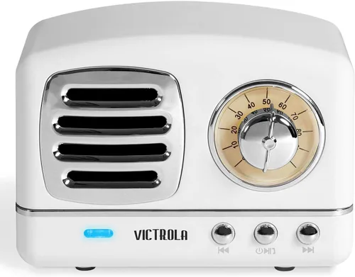 Vista 2 de Victrola Lily Mini estéreo Bluetooth (VS-170) Blanco 3.75 x 2.13 x 2.75 pulgadas
