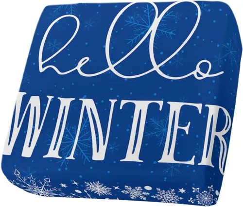 Vista 25 de Prime Leader Fundas de cojín para sofá, fundas de cojín para sofá, diseño de copos de nieve, color azul, fundas elásticas para sofá, protector