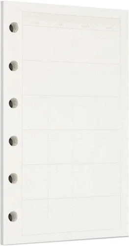 Vista 53 de Zelten 1 paquete A5 de 80 hojas/160 páginas 4 en 1 rayado cuadrado punteado en blanco hojas sueltas perforadas papel de repuesto de papel