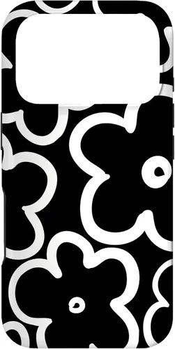 Vista 30 de Cute Flower Pattern Large Wildflower Black and White Floral Case for iPhone 17