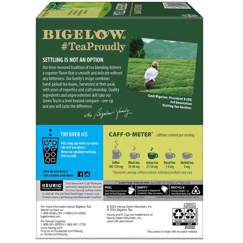 Vista 7 de Bigelow Green Tea Keurig Cápsulas K-Cup de una sola porción, 24