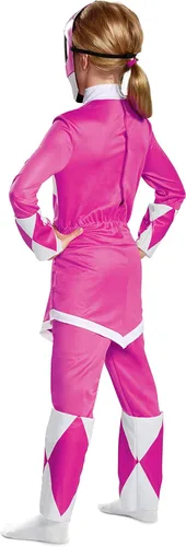 Vista 2 de Disguise Pink Ranger - Disfraz infantil de lujo, color rosa, talla (4-6x)