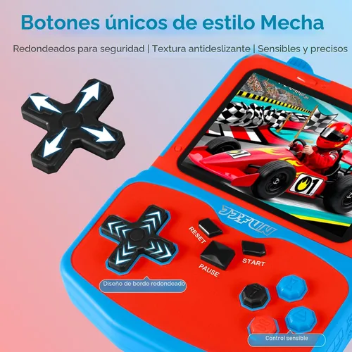 Vista 6 de Consola de videojuegos portátil para niños, 220 juegos clásicos retro integrados, reproductor de mano Plug & Play con pantalla IPS de 3.5 pulgadas