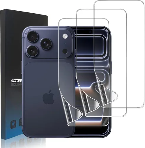 Vista 16 de Paquete de 3 protectores de pantalla de película de hidrogel para iPhone 13/iPhone 13 Pro, protector de pantalla de TPU suave HD para iPhone 13/13