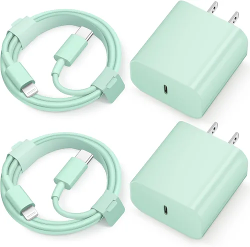 Vista 10 de Cargador súper rápido para iPhone 14, 13, 12, 11, paquete de 20 W, cargador de pared USB C rápido de 20 W, con cable de carga rápida de 6 pies