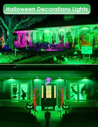 Vista 5 de Fulighture Paquete de 2 bombillas de inundación verdes, PAR38 de 15 W (equivalente a 100 W) E26, bombillas LED verdes de inundación para exteriores