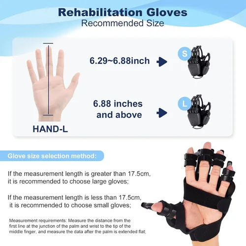 Vista 6 de Guantes de robot de rehabilitación mejorados para recuperación de hemiplejia cerebral, guante robótico portátil para rehabilitación de accidentes