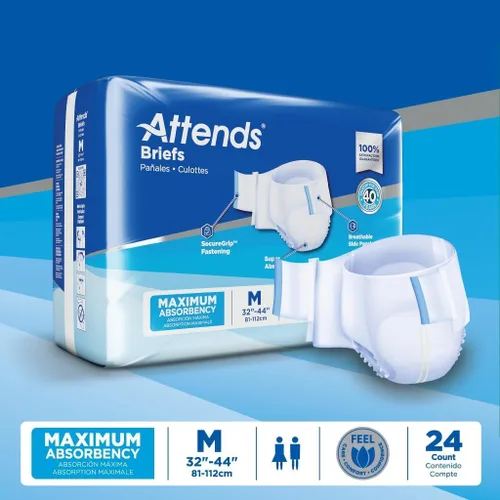 Vista 2 de Calzones transpirables Attends, BRB20, Mediano, Blanco, 96, 4