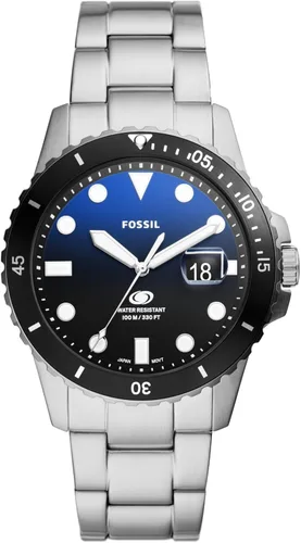 Vista 12 de Fossil Men's Watch, Blue Quartz Stainless Steel Dive-Inpired Watch for Men