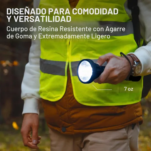 Vista 4 de LitezAll Linterna LED recargable suave al tacto, 70 lúmenes, haz híbrido, linterna compacta ultra ligera con cuerpo de resina resistente, agarre