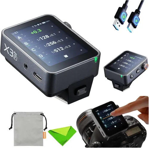 Vista 11 de Godox X3 Pro N X3Pro N TTL Disparador de flash inalámbrico para Nikon, transmisor de pantalla táctil 2.4G con control de aplicación Bluetooth