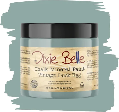 Vista 281 de Pintura para muebles con acabado de tiza Dixie Belle Paint Company - Amatista (4oz) - Pintura mineral de tiza chic púrpura profundo mate