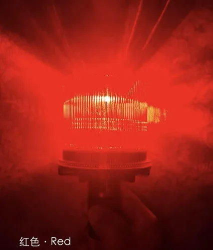 Vista 3 de Luz solar estroboscópica de advertencia de 360 grados, súper brillante, impermeable, IP48, para construcción, muelle de tráfico, inalámbrico