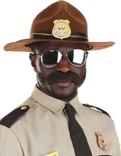 Vista 2 de Fun Costumes Adult Super Troopers Mustache and Sunglasses Kit