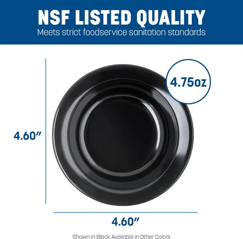 Vista 4 de Carlisle FoodService Products - Tazón reutilizable de plástico Kingline, tazón de frutas con borde para hogar y restaurante, de melamina, 4.75 Rojo
