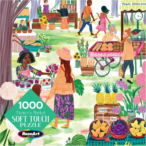 Vista 4 de RoseArt - Soft Touch - Farmer's Market - Rompecabezas de 1000 piezas para adultos