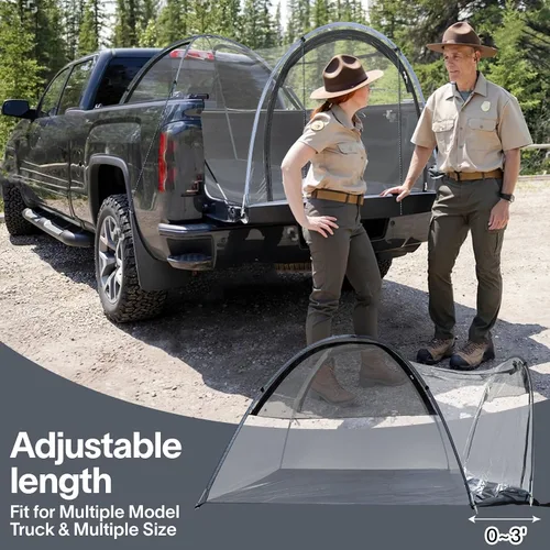 Vista 2 de EighteenTek Camión Tienda Campo Camper Camper Shell Pop Up Instalación Automática Impermeable PU2000mm Doble Capa Rainfly Ajustable 5 5.5 6 6.5 8