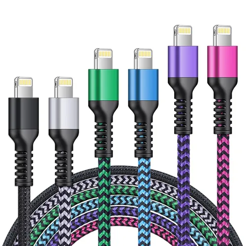 Vista 9 de para cable de carga 2 en 1 Lightning y USB-C de Apple (4 pies), USB a Lightning y USB a USB-C, cable de carga largo y rápido para iPhone 17 Air 16e