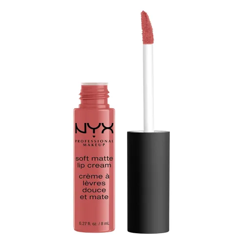 Vista 17 de NYX PROFESSIONAL MAKEUP - Crema labial mate y suave, lápiz labial líquido ligero, Abu Dhabi (rosa profundo-beige)