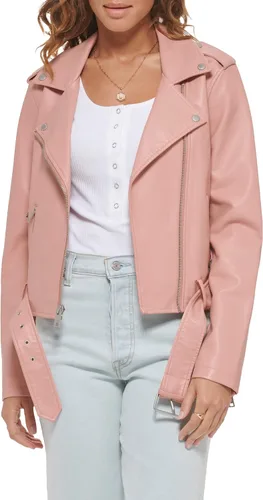 Vista 5 de Levi's Women's Belted Faux Leather Moto Jacket (Regular & Plus Size)